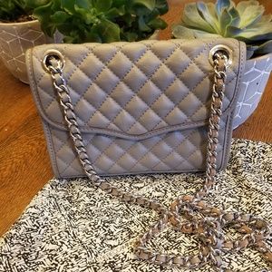 Rebecca Minkoff gray quilted mini affair